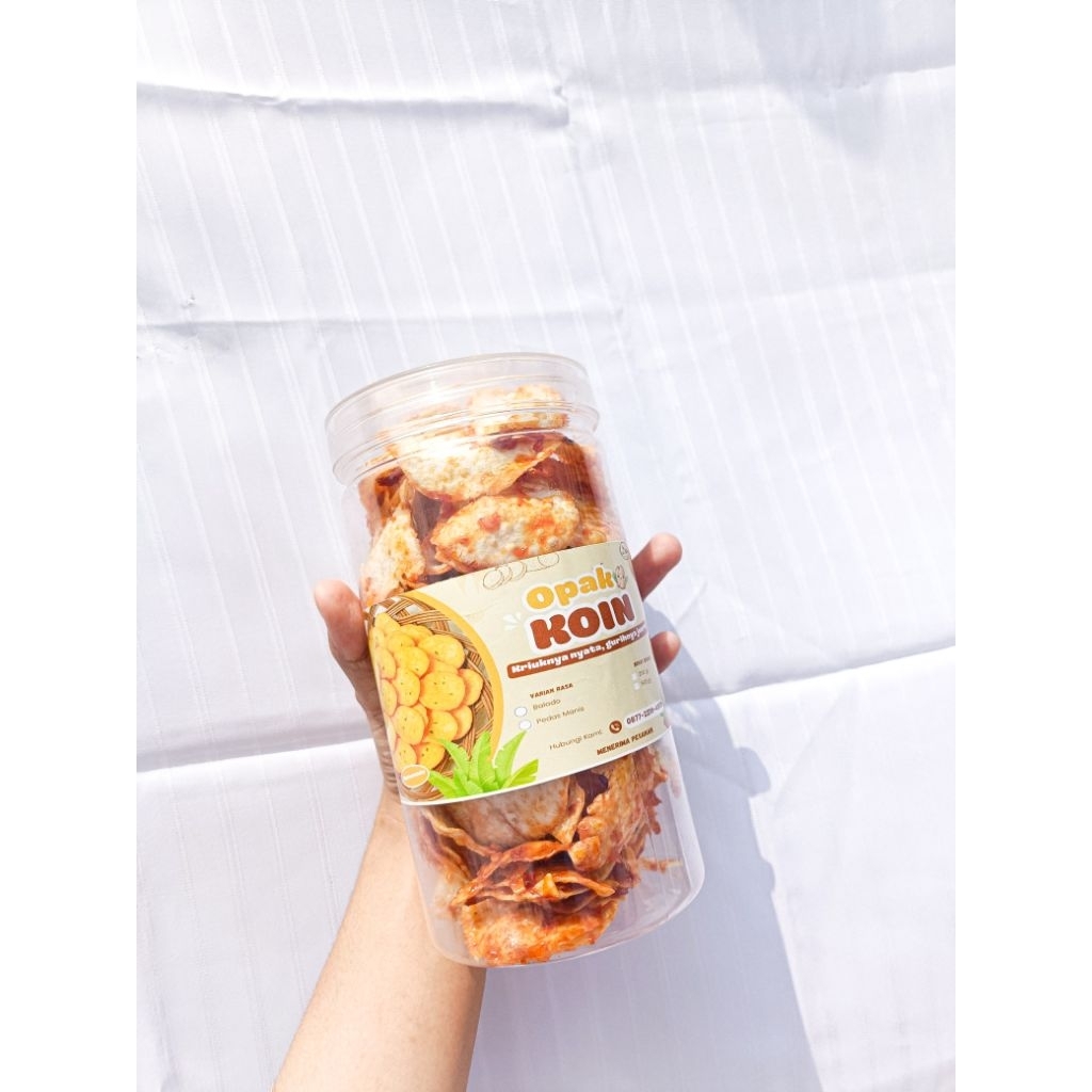 

(MATANG kemasan toples) Opak Koin Bu Anis Khas Wonobodro