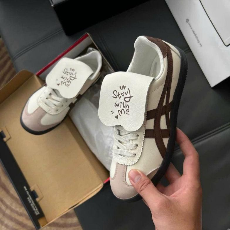 Sepatu onitsuka tiger tokuten stay with me " white brown " women NEW Grade Original