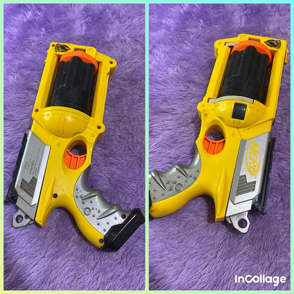 Nerf n strike guns maverick preloved | Pistol Nerf Murah Free 3 pcs Peluru | Rendi Toys