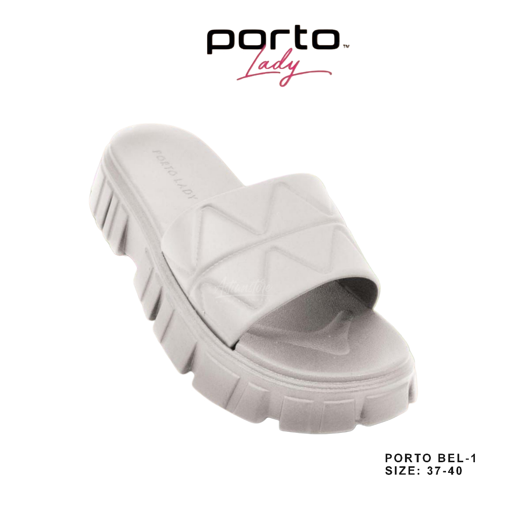 Sandal Wanita Selop Wedges Porto Lady