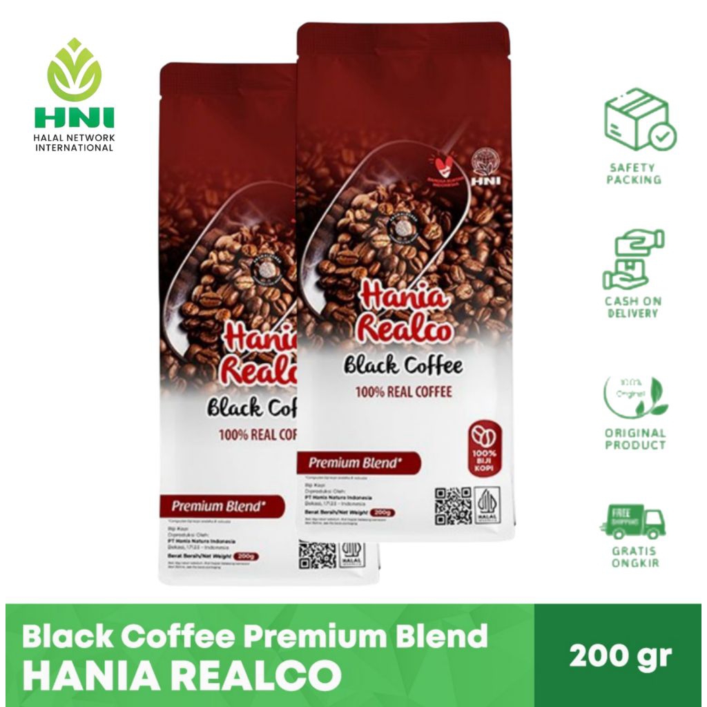 

Kopi hitam Realco Black Coffee Premium Bland 200gr