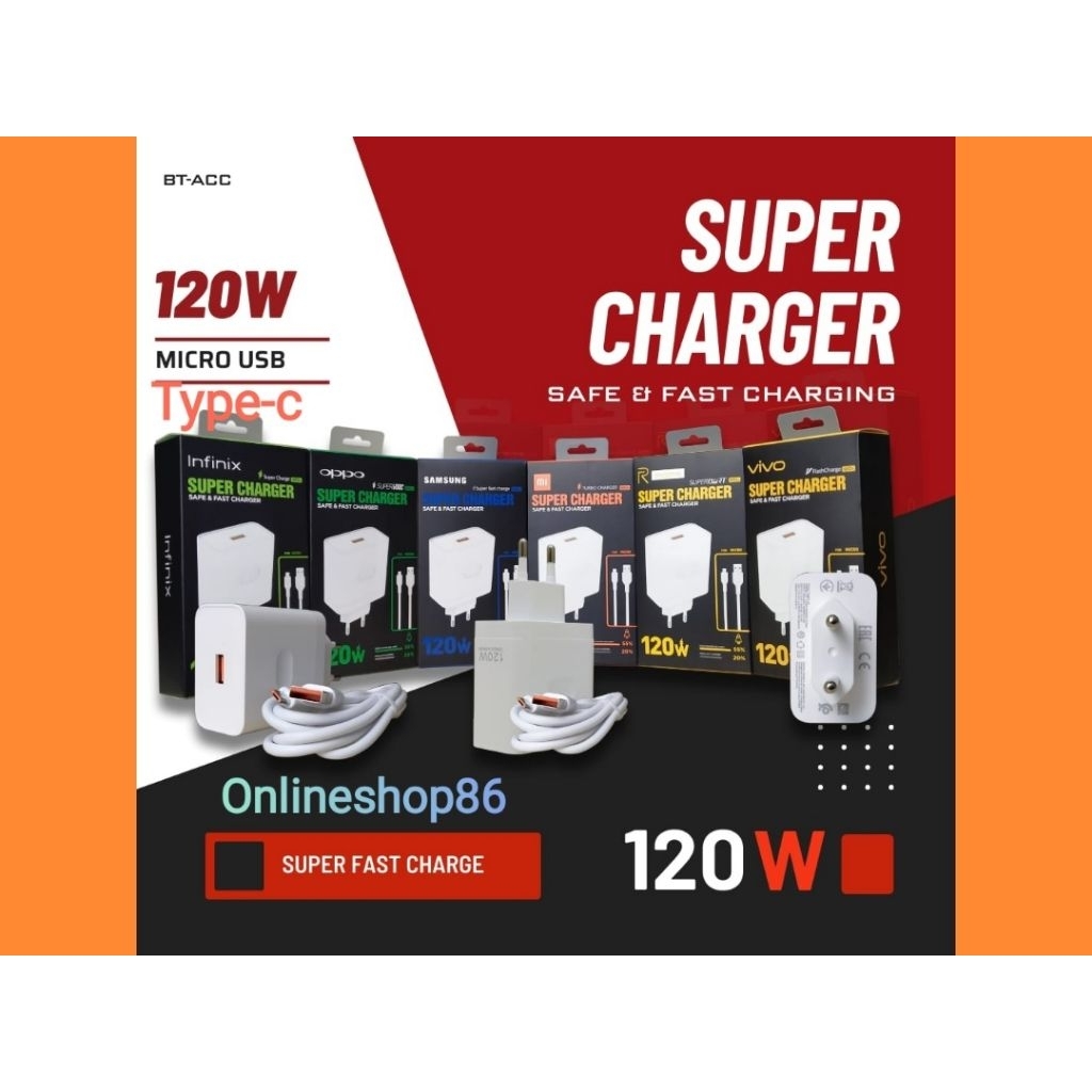 Charger Vivo 120 Watt Flash Charger Cepat Full