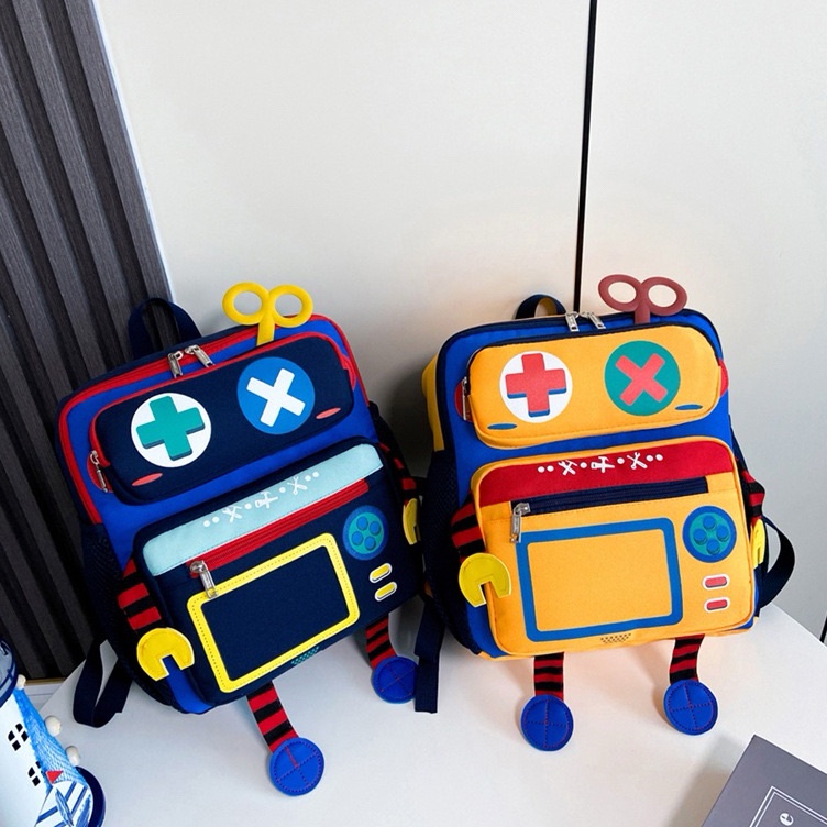 BISA COD HITOSE  READY STOK NEW 3D Robot Kids Backpack  Tas Ransel Premium Tebal Anak Robot Calculat