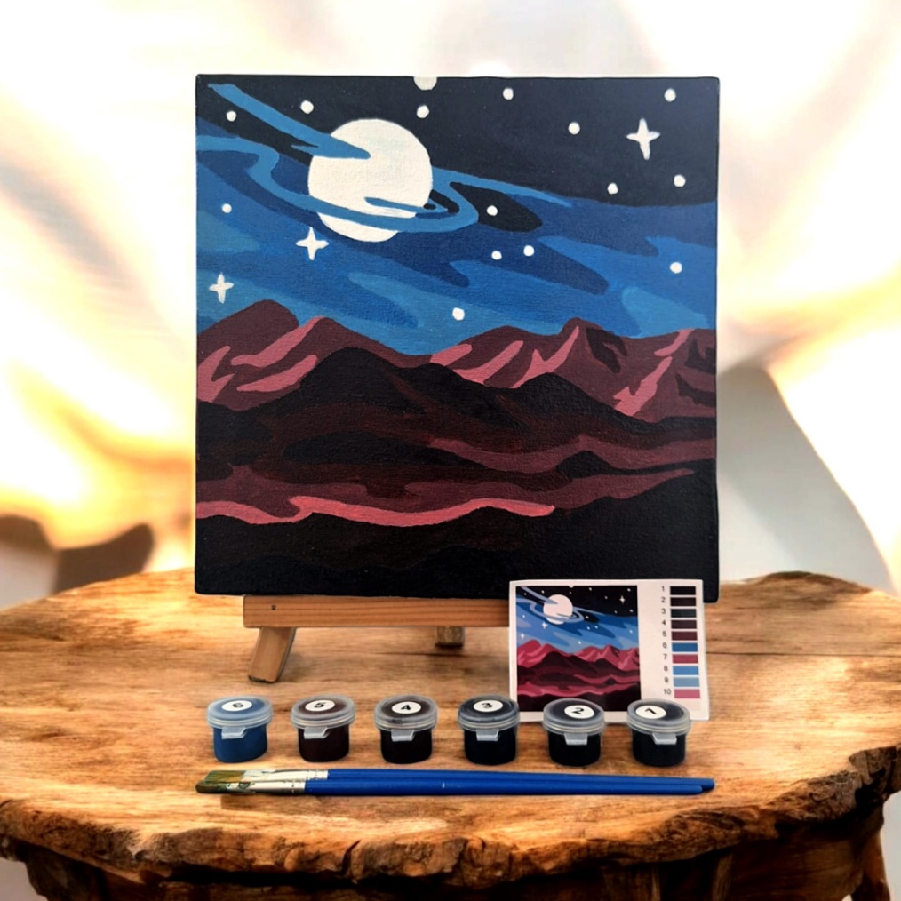 

KODE R35V DIY Paint By Number Kit 1 Set Planet F