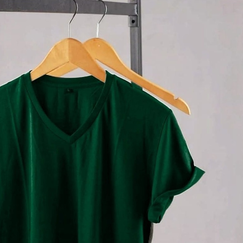 KODE Y85F V Neck Cotton Bamboo  Kaos V Neck Cotton Bamboo  Kaos V Neck