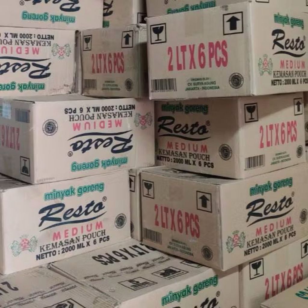 

￼Minyak Goreng Resto 2 Liter Pouch Refill per DUS isi 6 pcs