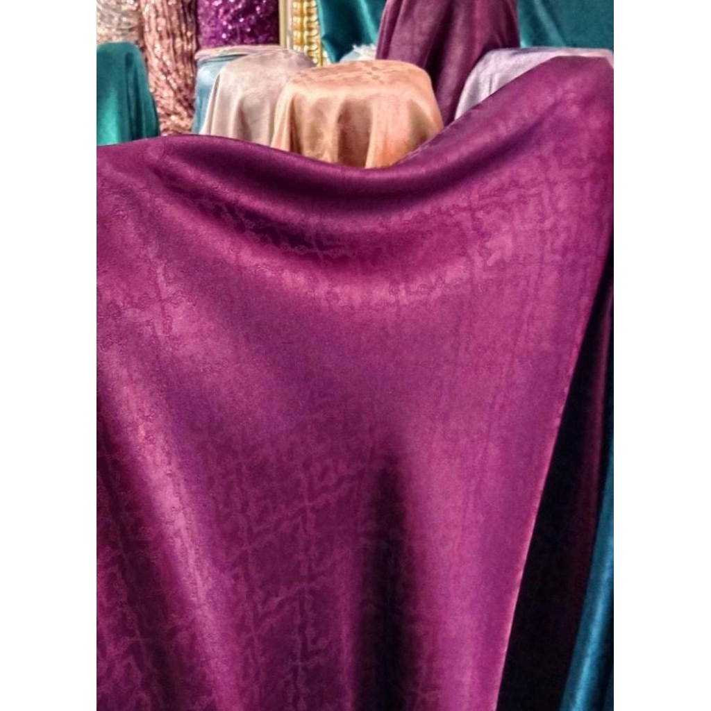 PROMO COD BAHAN KAIN ARMANY SILK MOTIF KOTAK-KOTAK/KAIN ARMANY JAGUARD SILK//KEBAYA WANITA MEWAH