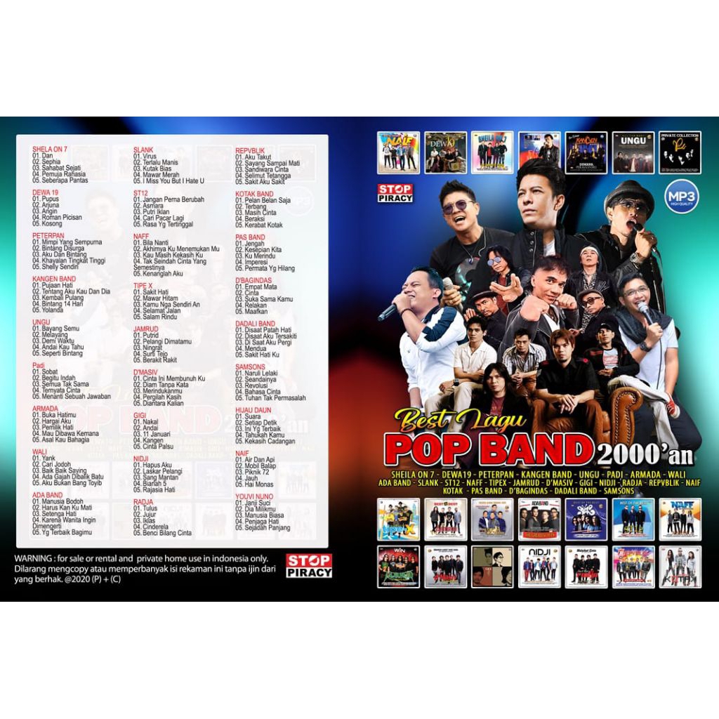 KASET VCD DVD MP3 POP BAND / DAFABISNIS