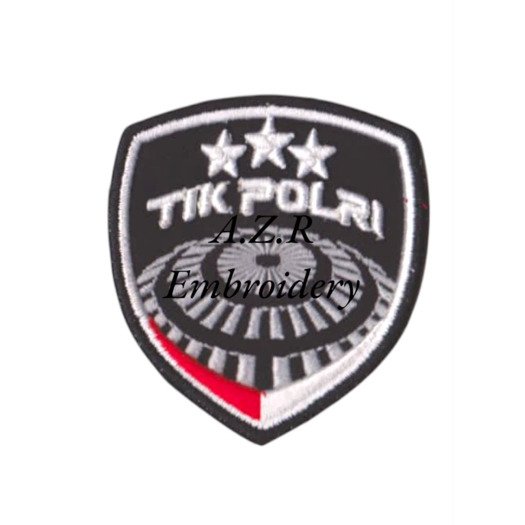 atribut BORDIR TIK POLRI TIMBUL 3D