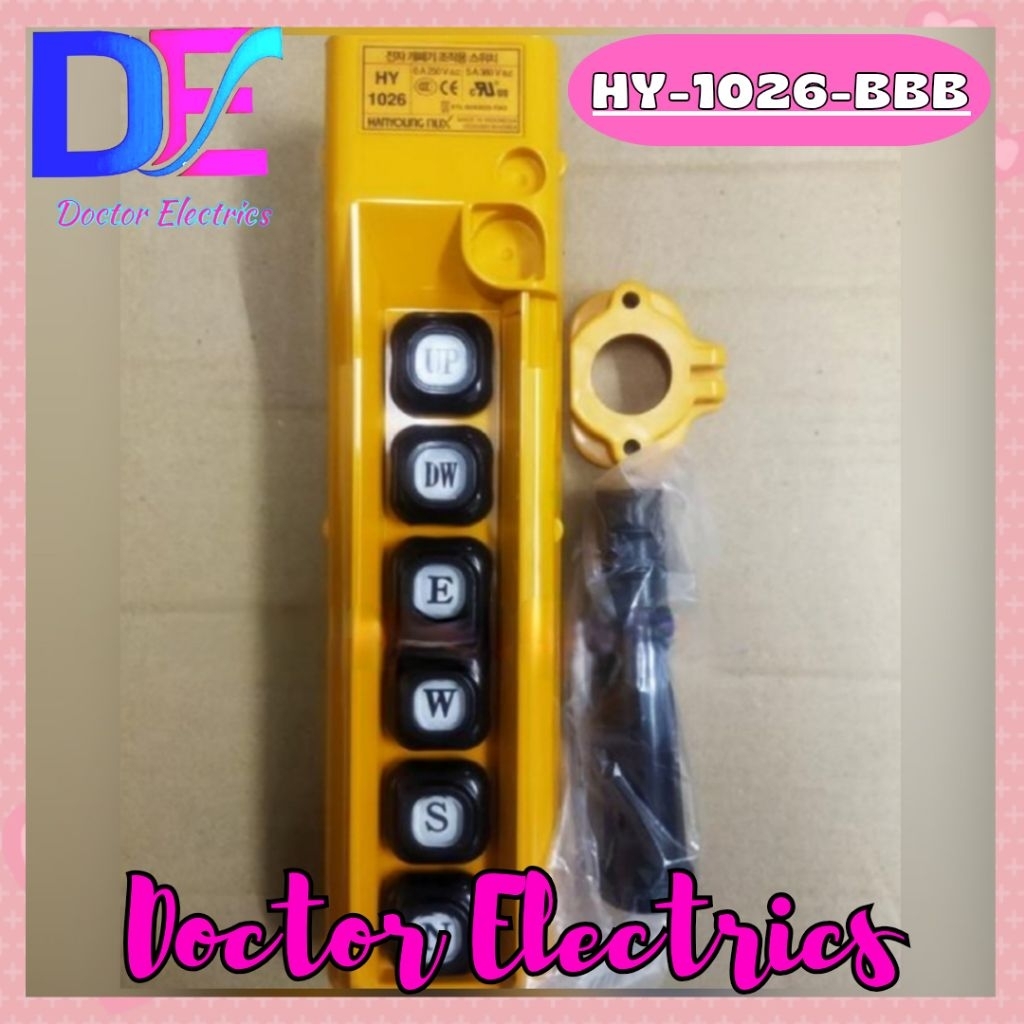 HANYOUNG NUX PENDANT HOIST SWITCH SINGLE SPEED HY-1026-BBB HY 1026-BBB HY 1026BBB HY1026BBB 6A 250VA