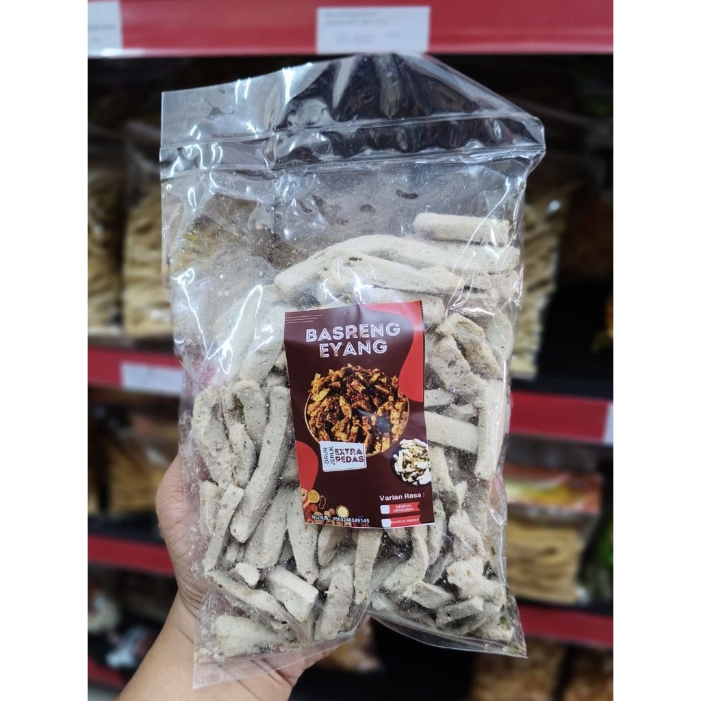 

Cemilan Basreng Eyang 200gr ( Varian Pedas Gurih, Asin)