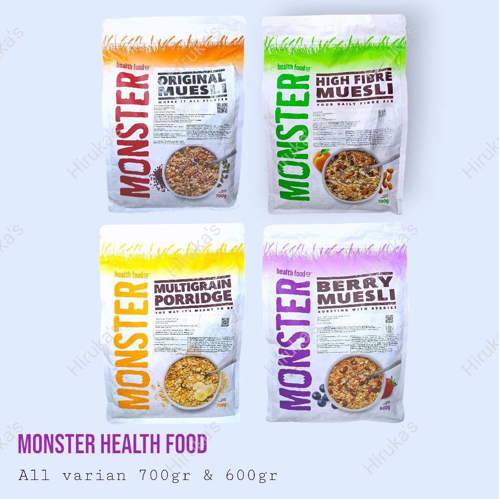 

Monster Muesli 700gr / High Fibre / Berry / Multigrain / Original /Menu Diet / makanan diet / Muesli food