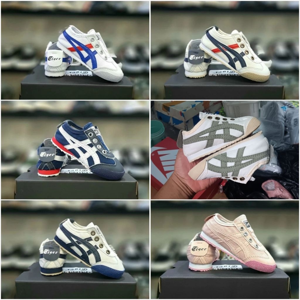 Sepatu anak kecil laki laki dan perempuan 0nitsuka tiger kids baby model slipon
