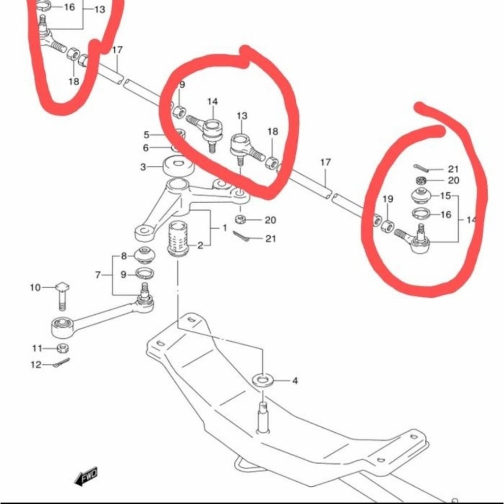 tie rod end futura t120ss carry 1.0 extra st100 555 jp