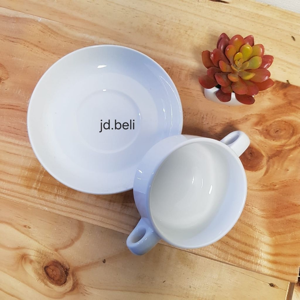 Mangkuk Zuppa set plus saucer/Mangkok mie/Mangkuk kuping/Bowl/Mangkuk keramik/Mangkuk resto/Mangkuk 