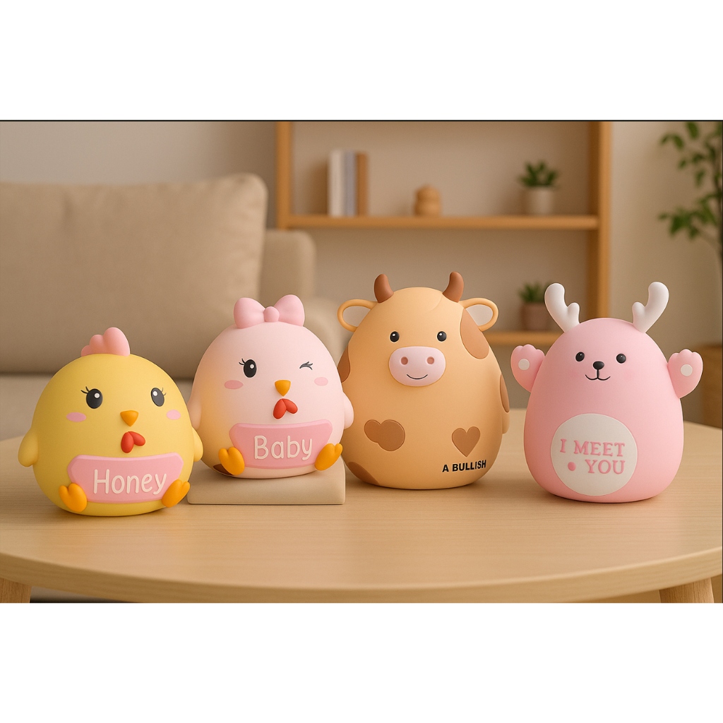 babyyassa - celengan anak motif hewan lucu karakter binatang plastik edukasi shopee