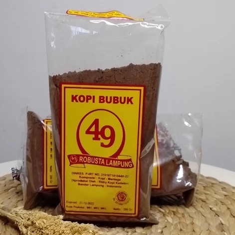 

Spesial Kopi Lampung | Kopi Bubuk Cap 49 Produksi Lampung 200g / Kopi Bubuk / Kopi Lampung