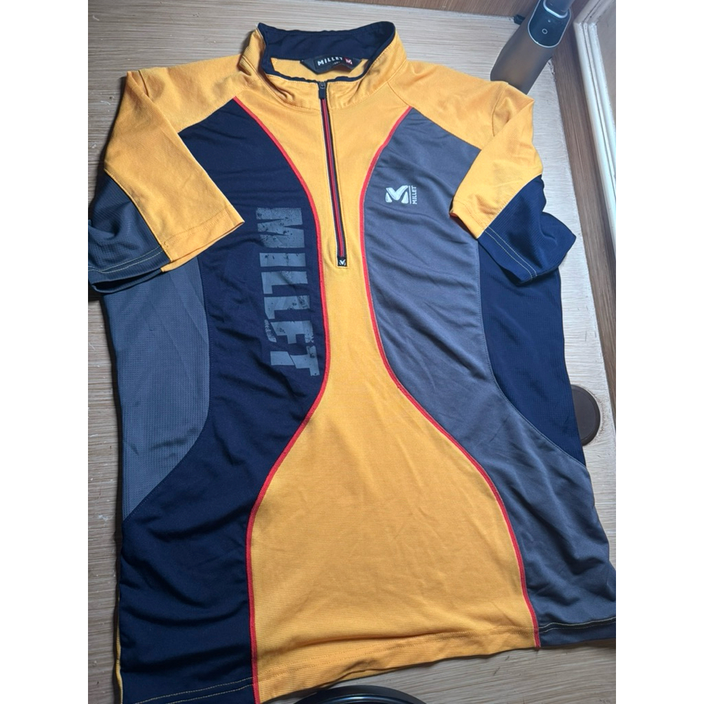 Kaos Outdoor Millet Baselayer Yellow Grey Gunung Hiking Trekking Kaos Olahraga Original 100%  #mille