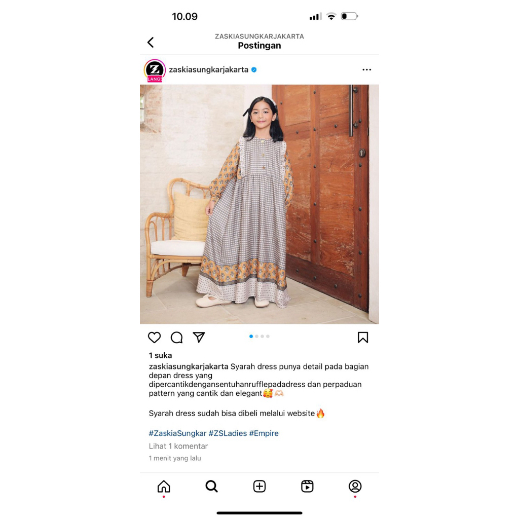 Syarah dress by zaskia sungkar preloved