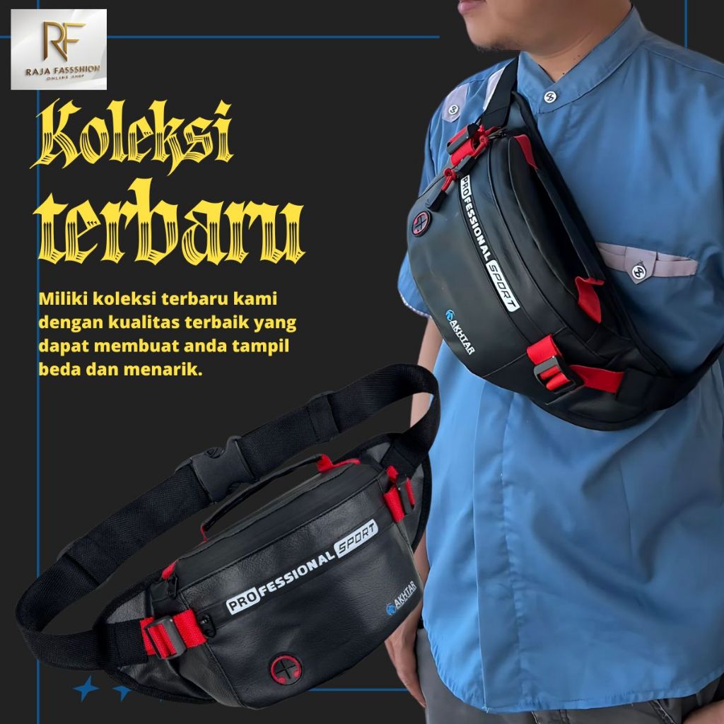 Tas Pinggang Pria Kecil Waistbag Waterproof Anti air Drakgen Akhtar