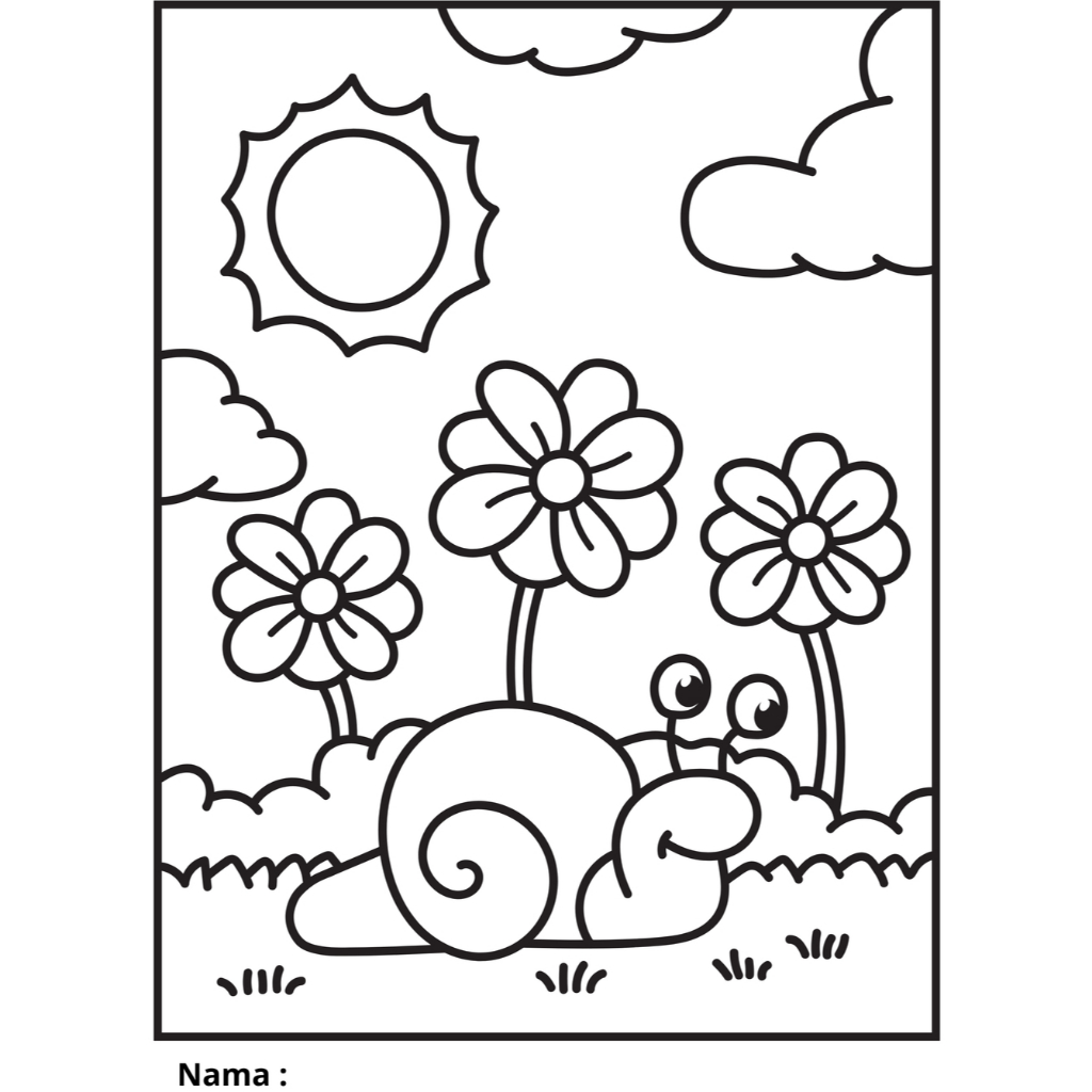 

Kertas gambar mewarnai anak-anak TK