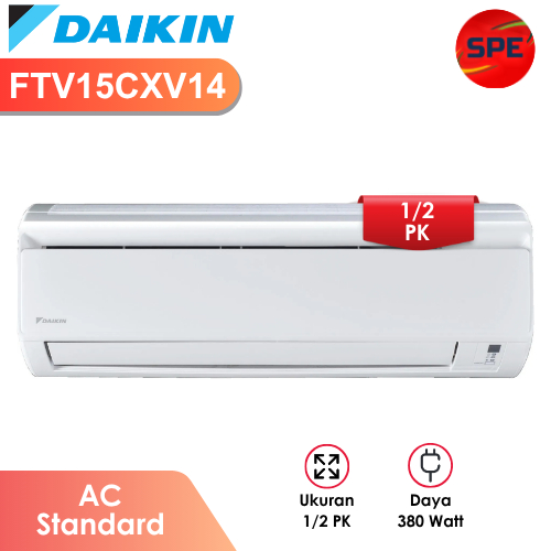 AC 1/2 PK DAIKIN STANDARD MALAYSIA FTV15CXV14 GARANSI RESMI (MEDAN)