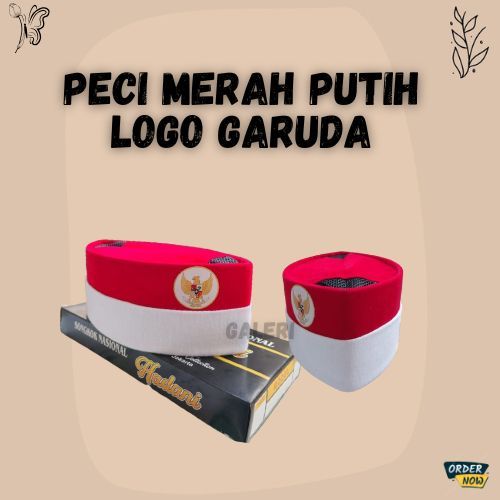 PECI SONGKOK MERAH PUTIH LOGO GARUDA