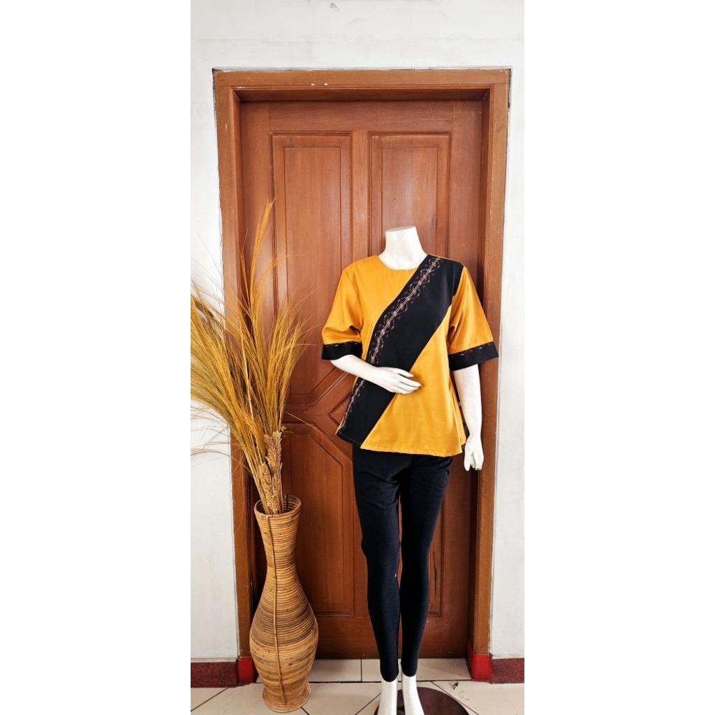 Blus Kombinasi Toyobo Tenun Laurent