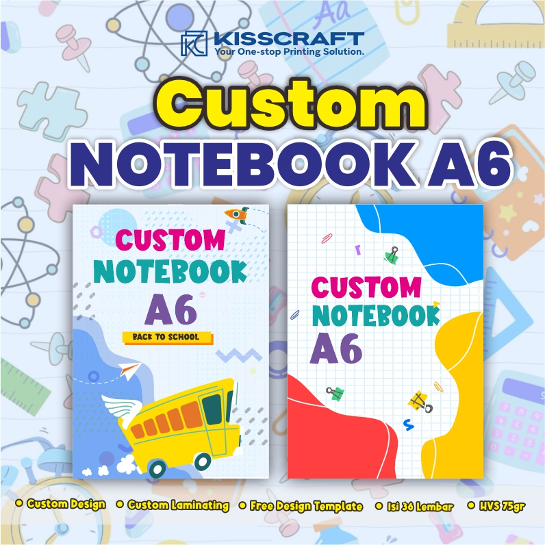 

Kisscraft - Notebook Mini Karakter Lucu - Ukuran A6 - 1 Set Isi 4 Buku