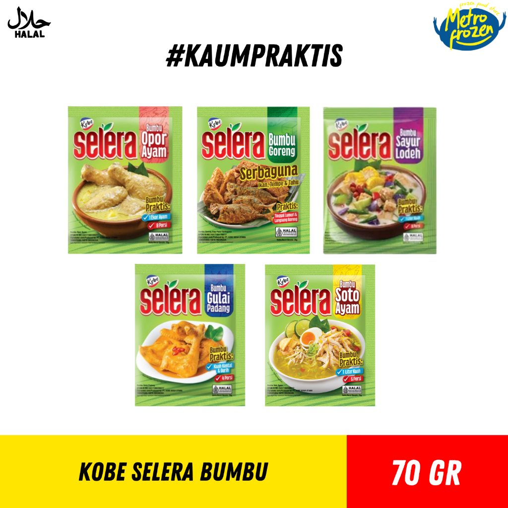 

KOBE Selera Bumbu 70gr //bumbu opor ayam //bumbu serbaguna //bumbu lodeh //bumbu gulai padang //bumbu soto ayam