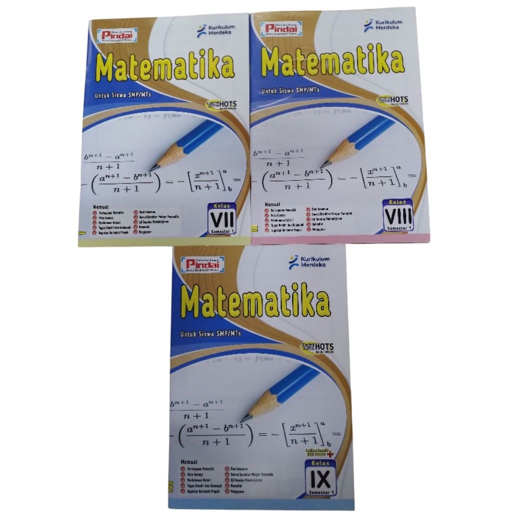 Lks Pindai Matematika untuk Smp/Mts kelas VII,VIII dan IX semester 1 Kurikulum Merdeka Di lengkapi s