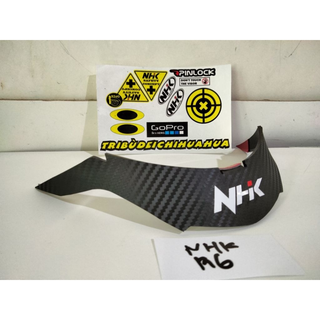 spoiler helm NHK r6 motif carbone akrilik