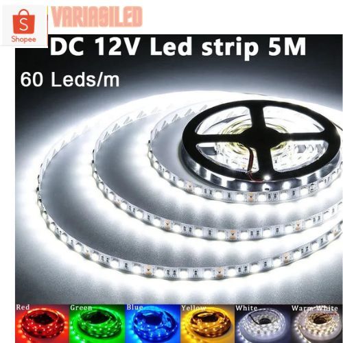 Led Strip 2835/3528 Ip44 Gel Mata Kecil Outdoor/indoor Waterproof 12 Volt 5 Meter 300 Led Lampu