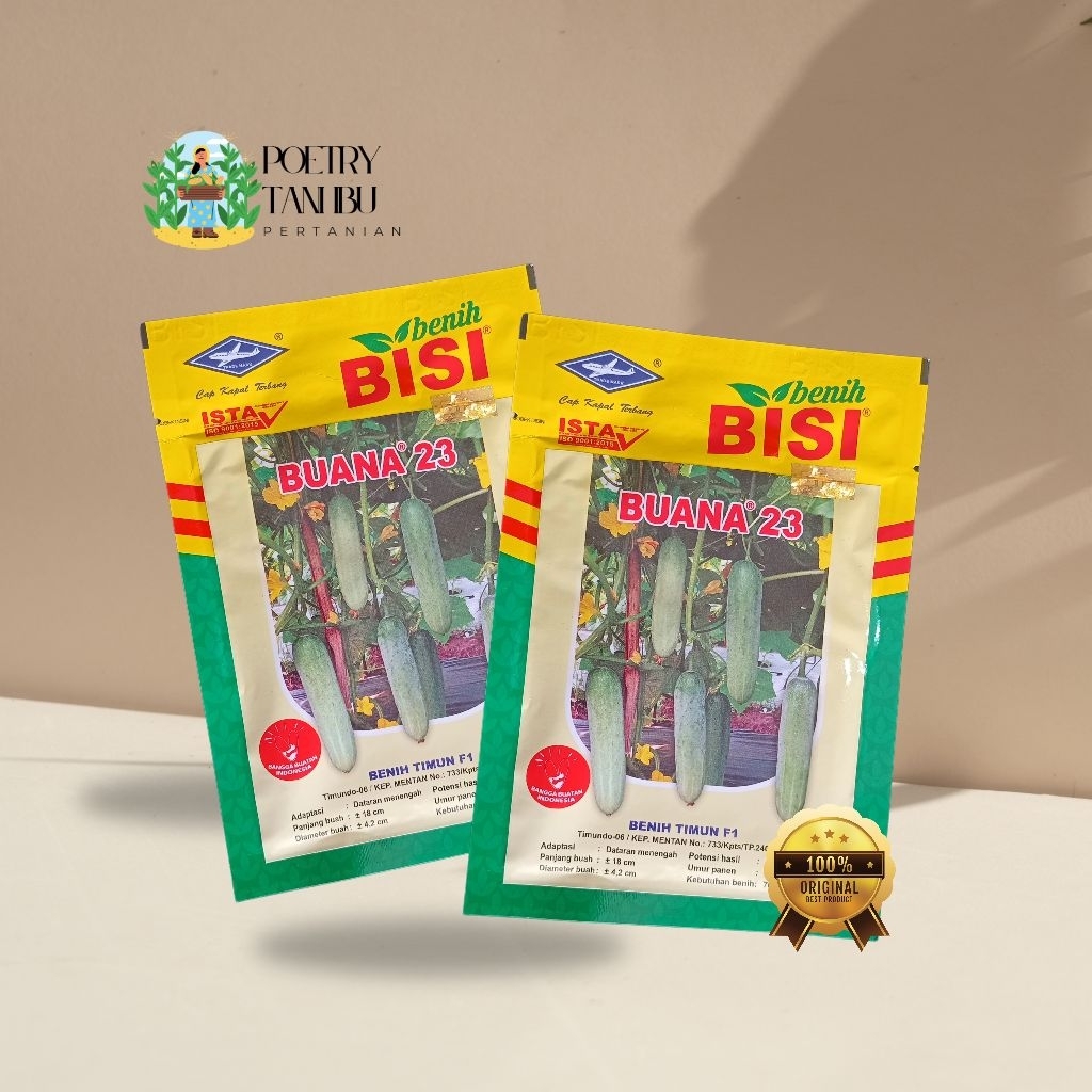 

Benih Timun F1 BUANA 23 Isi 20gr. Cap KApal Terbang