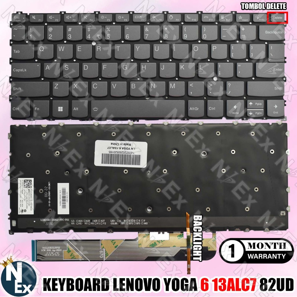 KEYBOARD FOR LAPTOP LENOVO YOGA 6-13ALC7