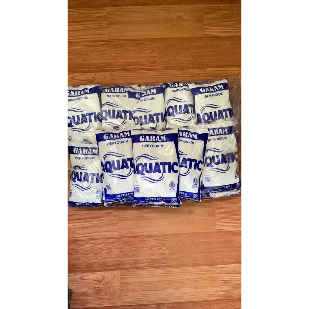 

Garam Aquatic 1ball 20pcs 250gram Beryodium Bumbu Dapur Halus Putih Bersih Masak Uyah Salt Rempah Masakan Penyedap.
