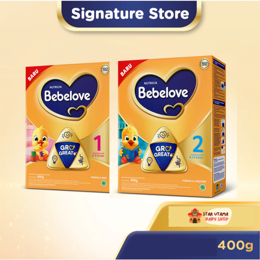 

Bebelove 1 / Bebelove 2 Susu Formula Bayi Bubuk 400gr