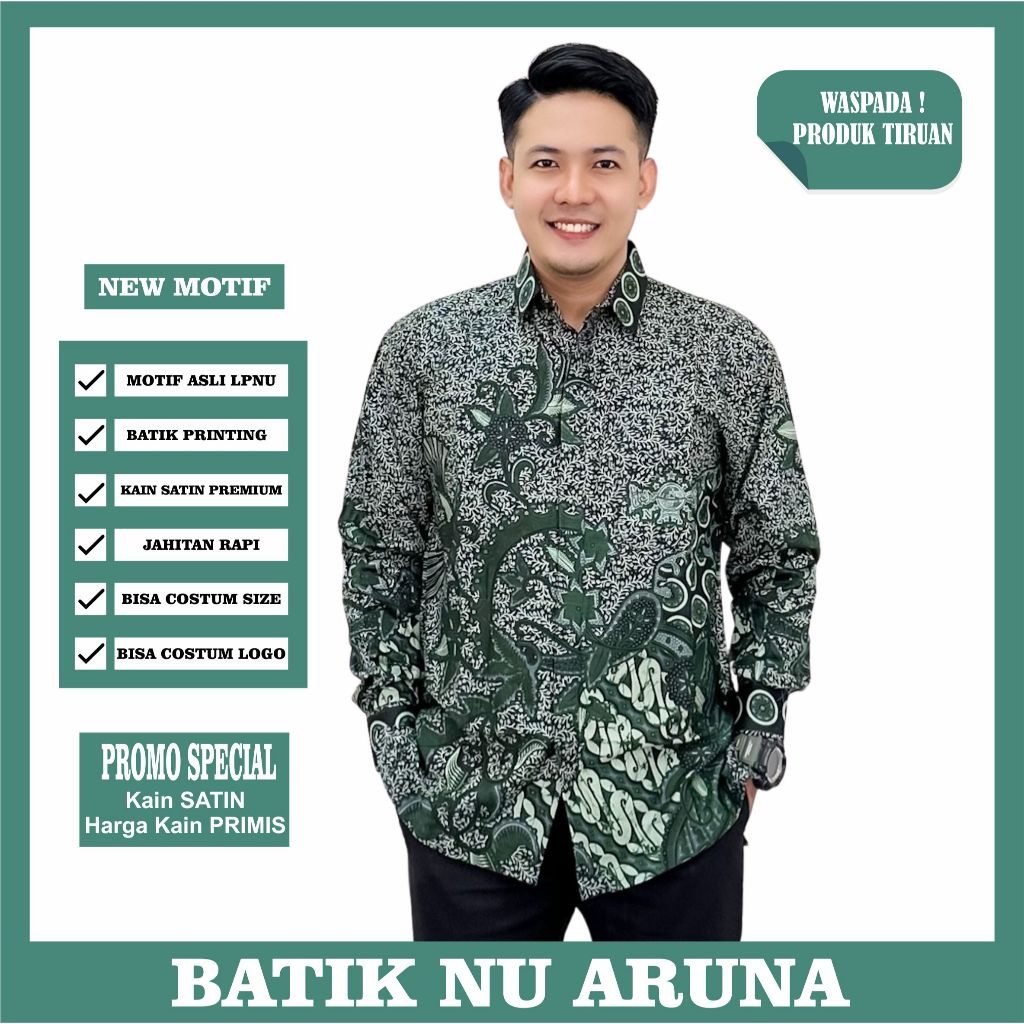Batik NU Aruna Kemeja NU Terbaru Batik NU Aruna