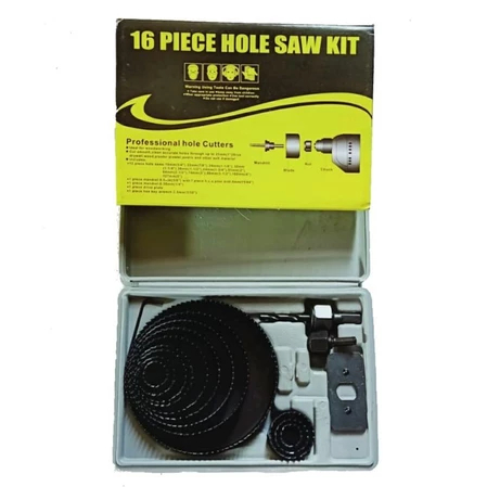 Hole Saw Set 16 Pcs Mata Bor Kayu / Hole Saw Kayu