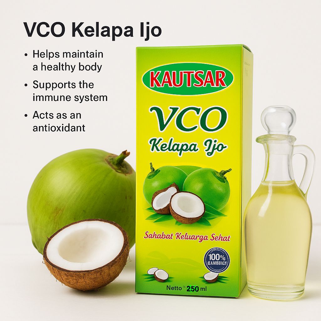 

Minyak Kelapa Ijo Murni VCO Kelapa Hijau Mengurangi Resiko Penyakit Jantung