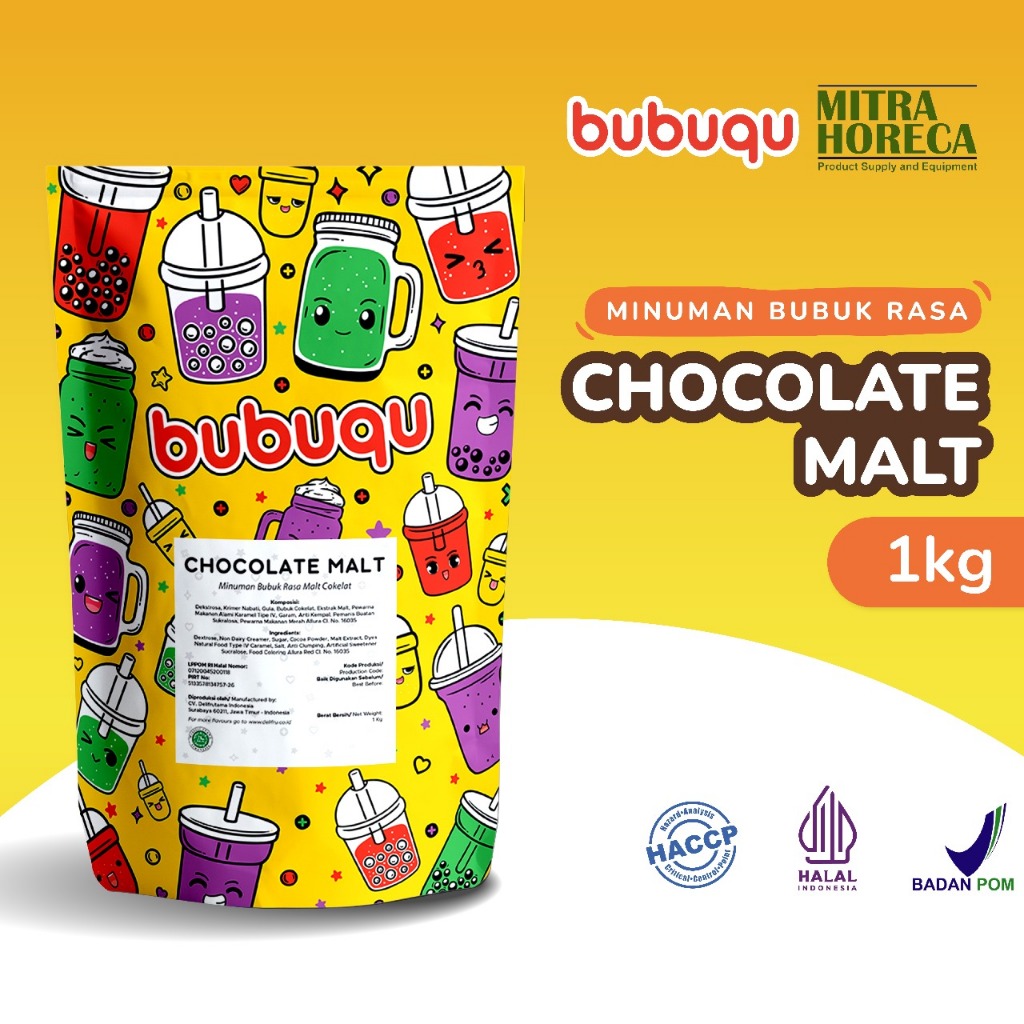 

Bubuqu Chocolate Malt Powder Drink 1 Kg - Bubuk Minuman Choco Malt