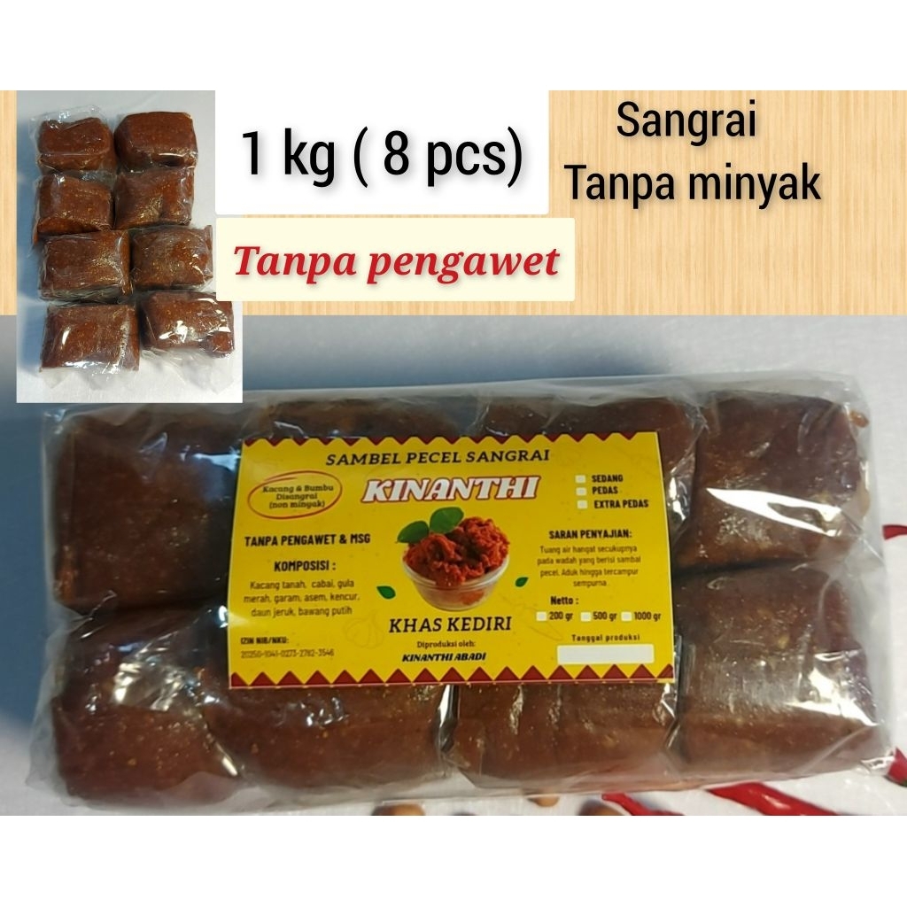 

KINANTHI!!! 1 kg ( 8 pcs @ 125 gr) sambal bumbu pecel khas kediri sangrai kemasan praktis ekonomis