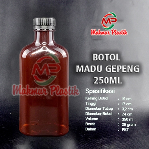 BOTOL Madu / Botol Plastik Gepeng / BOTOL GEPENG - Per 1 Pcs