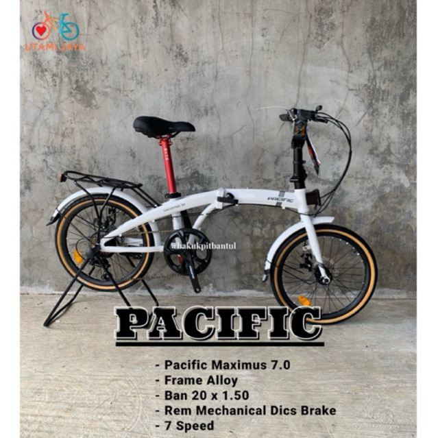 Sepeda Lipat ring 20 Pacific maximus 7.0 | Sepeda Lipat Pacific Maximus 7.0 ukuran 20 inch