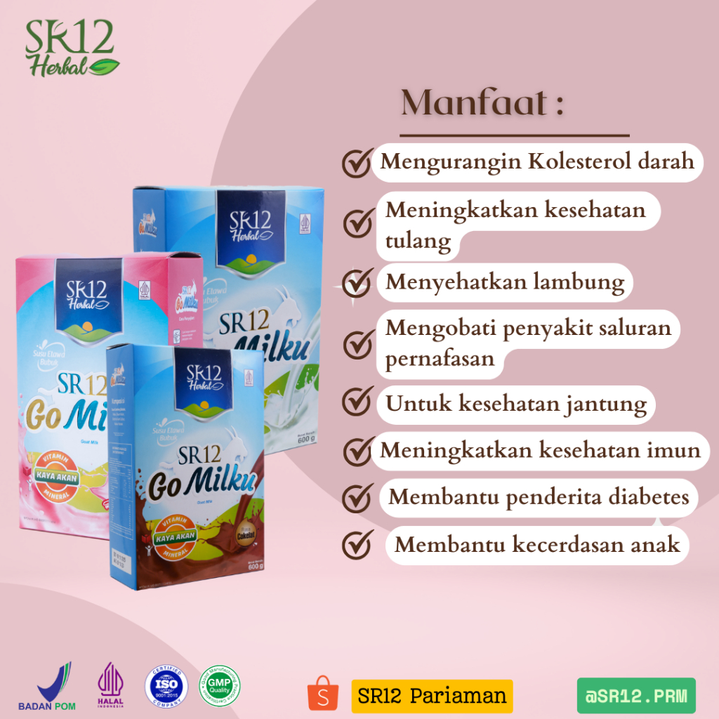 

Go Milku SR12/ susu kambing etawa/ susu etawa/ susu untuk penderita diabetes