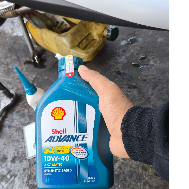 Oli Shell Advance AX7 10w-30 & 10w-40 Scooter Matic 800ml Semi Synthetic&Gear