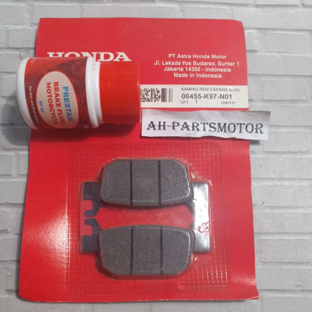 kampas rem belakang + minyak rem pcx 150 belakang