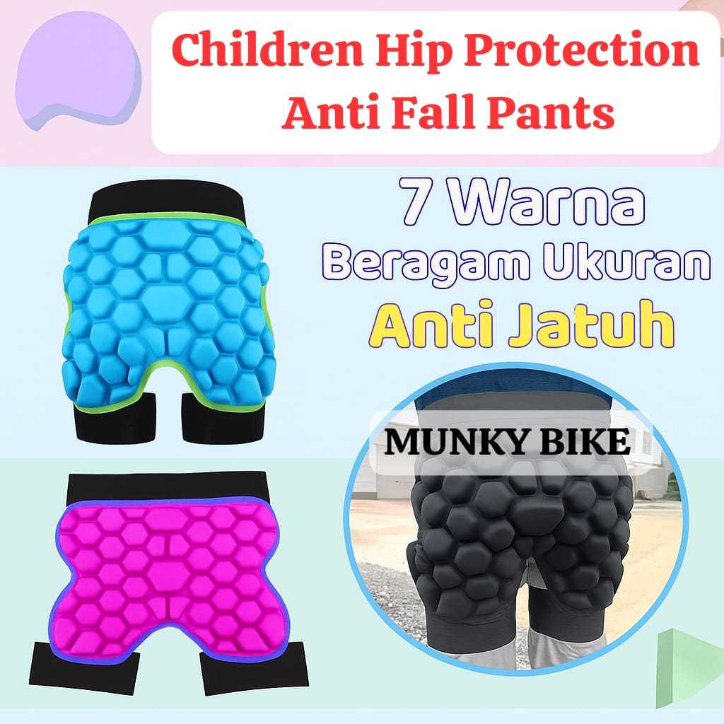 Celana Pendek Anti-Fall Pants Roller Skating Hip Protection Cushion Pelindung Pantat Anak