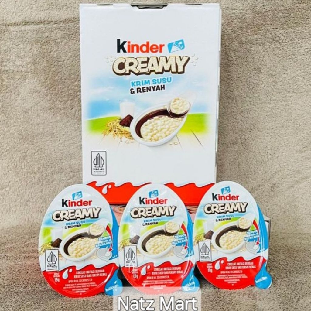 

KINDER CREAMY Milky & Crunchy Ecer 1 Pcs 19 gr
