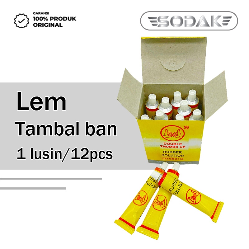 12PCS Lem Tambal Ban Cold Patch Motor / Lem Tambal Ban Bakar & Listrik Rubber